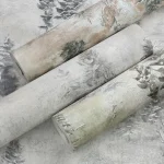 رنگبندی کاغذ دیواری طرح درخت و درختچه