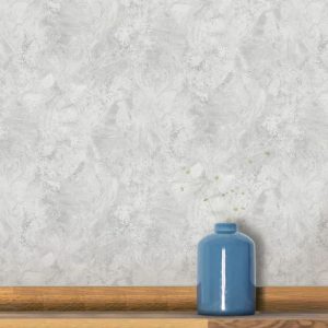 کاغذ دیواری نقره ای شاین دار طرح انتزاعی