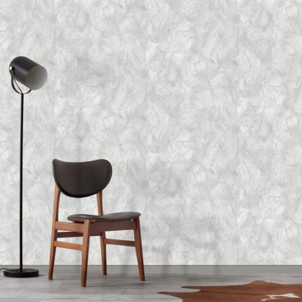 کاغذ دیواری طوسی روشن طرح انتزاعی 8015