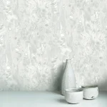 کاغذ دیواری طرح انتزاعی نقره ای کد 8028