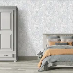 کاغذ دیواری طرح انتزاعی نقره ای کد 8028