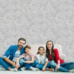کاغذ دیواری طوسی طرح جودون کد 8033